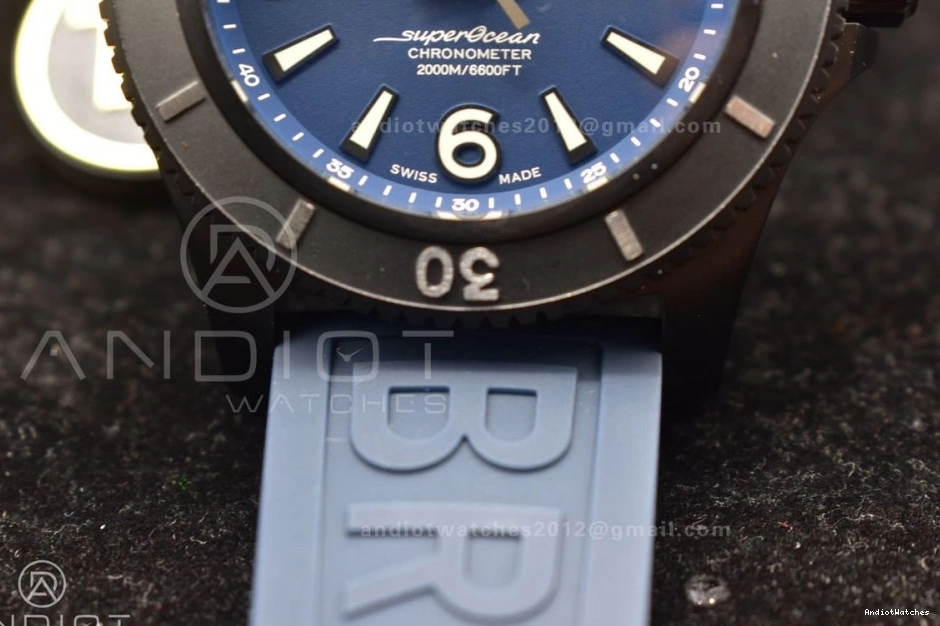 Strap Black Edition 1170 TF Bezel A Blue 44 Automatic Superocean Best Rubber Black Dial Lightweight 1:1 On 0516